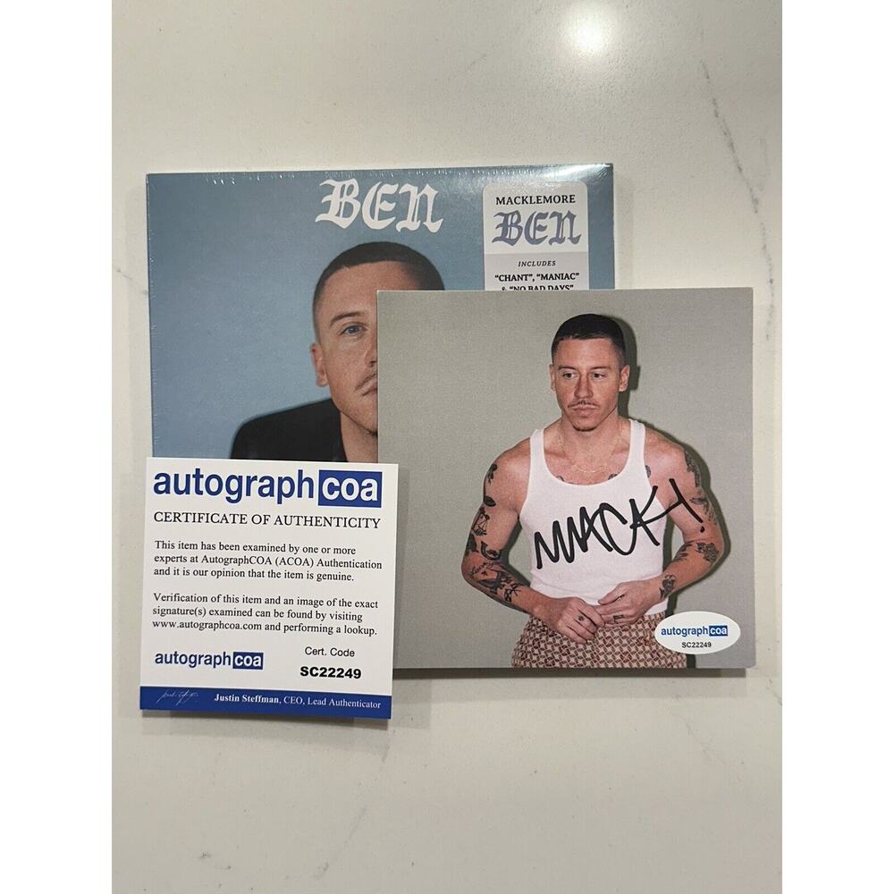 Macklemore Signed Autographed CD Ben ACOA Autographed COA Authenticated
